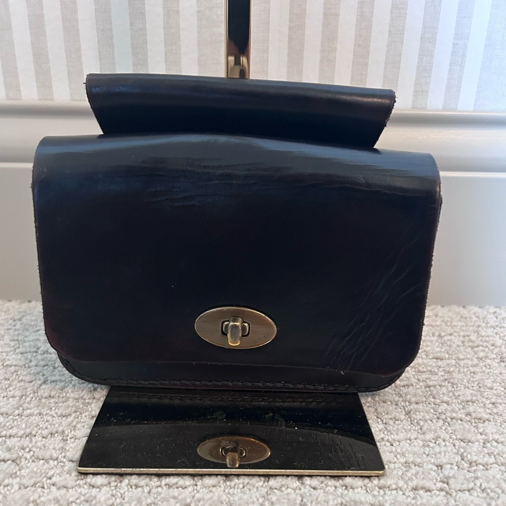 Vintage Ibiza Leather Belt Bag Chocolate Brown Gold Hardware